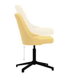 Chaise pivotante de bureau Jaune Tissu