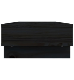 Support de moniteur Noir 60x27x14 cm Bois de pin solide