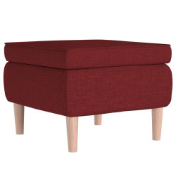 Tabouret avec pieds en bois Rouge bordeaux Tissu