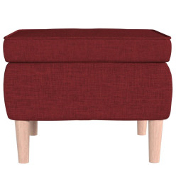 Tabouret avec pieds en bois Rouge bordeaux Tissu