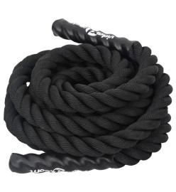 Corde de combat noir 9 m 6,8 kg polyester