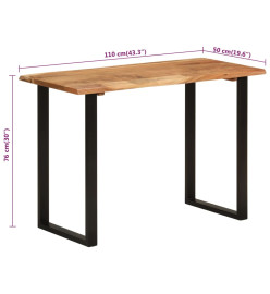 Table à dîner 110x50x76 cm Bois d'acacia solide