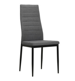 Chaises à manger lot de 6 gris clair tissu