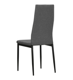 Chaises à manger lot de 6 gris clair tissu