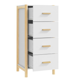 Buffet haut Blanc 42x38x90 cm Bois d'ingénierie