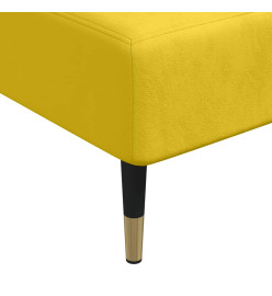 Chaise longue jaune velours