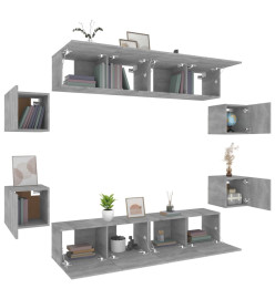 Ensemble de meubles TV 8 pcs Sonoma gris Bois d'ingénierie