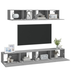 Ensemble de meubles TV 4 pcs Sonoma gris Bois d'ingénierie