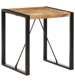 Table de salle à manger 70x70x75cm Bois de manguier massif brut