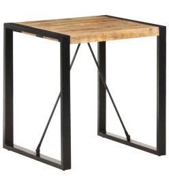 Table de salle à manger 70x70x75cm Bois de manguier massif brut