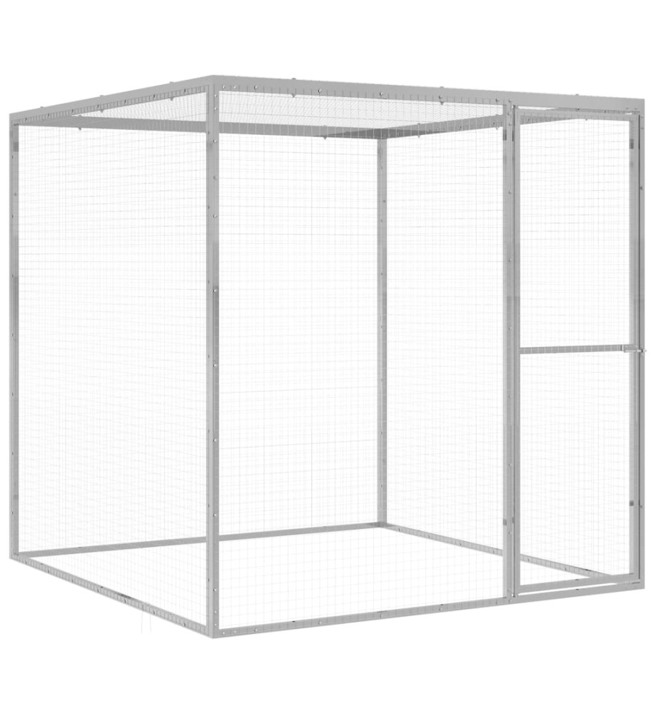 Cage pour chat 1,5x1,5x1,5 m Acier galvanisé