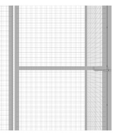 Cage pour chat 1,5x1,5x1,5 m Acier galvanisé