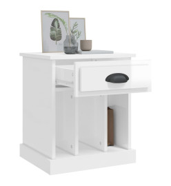 Tables de chevet 2 pcs blanc brillant 43x36x50 cm