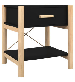 Tables de chevet 2 pcs Noir 42x38x45 cm Bois d’ingénierie