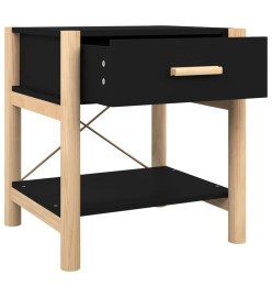 Tables de chevet 2 pcs Noir 42x38x45 cm Bois d’ingénierie