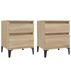 Tables de chevet 2 pcs Chêne sonoma 40x35x50 cm