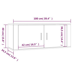 Ensemble de meubles TV 2 pcs Chêne fumé Bois d'ingénierie