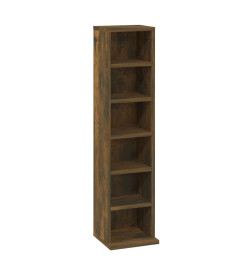 Armoire à CD Chêne fumé 21x20x88 cm Bois d'ingénierie