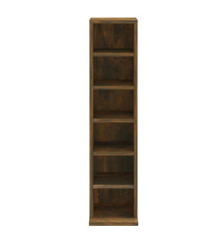 Armoire à CD Chêne fumé 21x20x88 cm Bois d'ingénierie