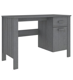 Bureau HAMAR Gris foncé 113x50x75 cm Bois massif de pin