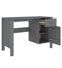 Bureau HAMAR Gris foncé 113x50x75 cm Bois massif de pin