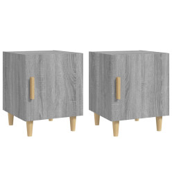 Tables de chevet 2 pcs Sonoma gris Bois d'ingénierie