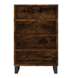 Buffet haut chêne fumé 57x35x90 cm bois d'ingénierie