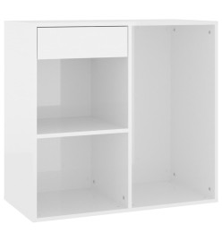 Armoire cosmétique Blanc brillant 80x40x75 cm Bois d'ingénierie