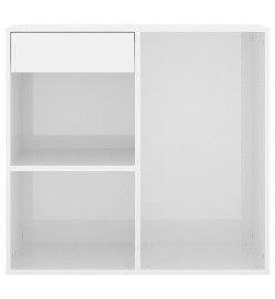 Armoire cosmétique Blanc brillant 80x40x75 cm Bois d'ingénierie