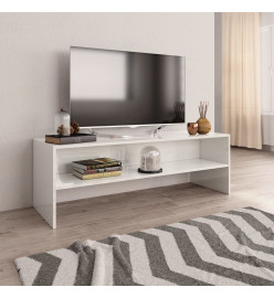 Meuble TV Blanc brillant 120 x 40 x 40 cm Aggloméré