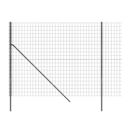 Clôture en treillis métallique anthracite 1,8x25 m