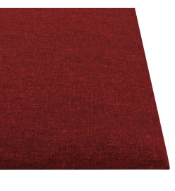 Panneaux muraux 12 pcs Rouge bordeaux 30x30 cm Tissu 1,08 m²