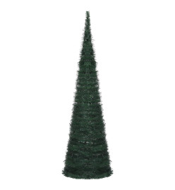 Sapin de Noël artificiel avec guirlandes et LED vert 150 cm