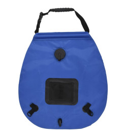 Sac de douche de camping bleu 20 L PVC