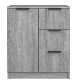 Buffets 2 pcs Sonoma gris 60x30x70 cm Bois d'ingénierie