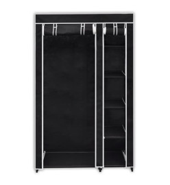 Garde-robe en tissu 2 pcs Noir