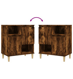 Buffet Chêne fumé 60x35x70 cm Bois d'ingénierie