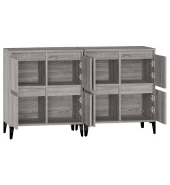 Buffets 2 pcs sonoma gris 60x35x70 cm bois d'ingénierie