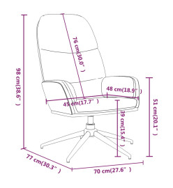 Chaise de relaxation Blanc crème Similicuir daim