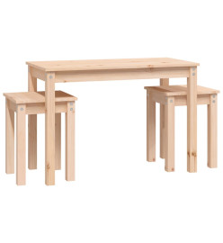 Tables gigognes 3 pcs Bois de pin massif