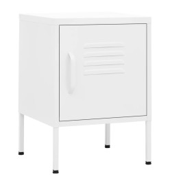 Tables de chevet 2 pcs Blanc 35x35x51 cm Acier