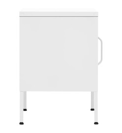 Tables de chevet 2 pcs Blanc 35x35x51 cm Acier