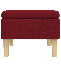 Tabouret avec pieds en bois Rouge bordeaux Tissu