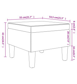 Tabouret avec pieds en bois Rouge bordeaux Tissu