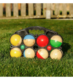 HI Jeu de boules 10 pcs bois