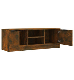 Meuble TV Chêne fumé 102x35x36,5 cm Bois d'ingénierie