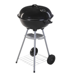 ProGarden Barbecue sous forme de bouilloire sur roues 46 cm Noir