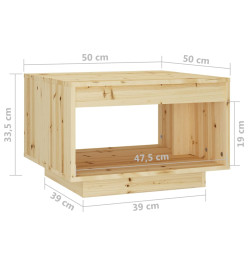 Table basse 50x50x33,5 cm Bois de sapin massif