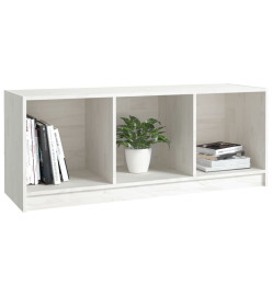 Meuble TV Blanc 104x33x41 cm Bois de pin massif