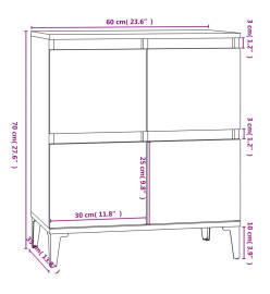 Buffet Blanc 60x35x70 cm Bois d'ingénierie